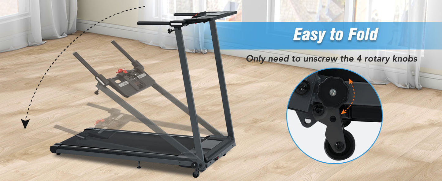 Folding Treadmill with Incline Bluetooth Speaker