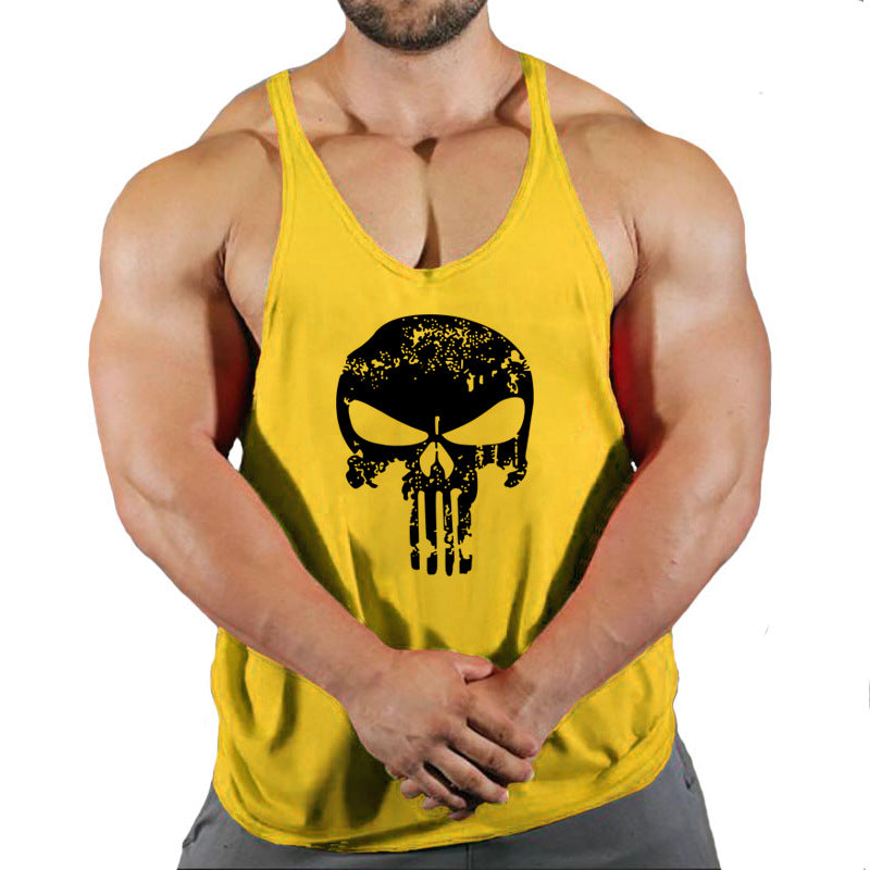 Fitness vest men's loose sleeveless T-shirt