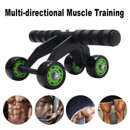 Foldable Abs Plastic Abdominal 4 Wheel Exercise Wheel