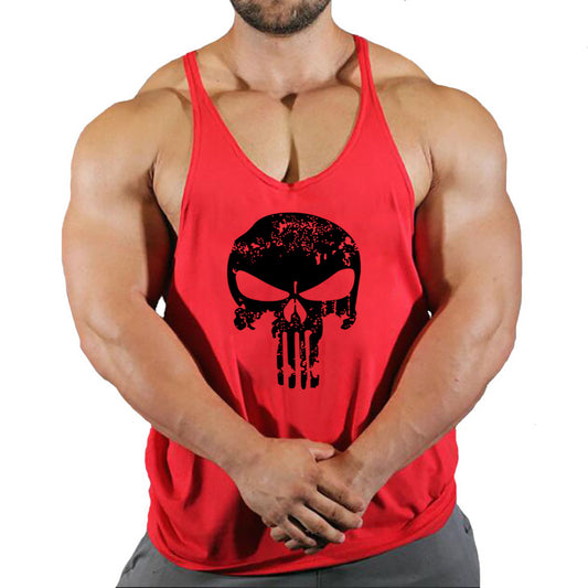 Fitness vest men's loose sleeveless T-shirt
