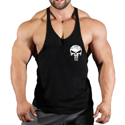 Fitness vest men's loose sleeveless T-shirt
