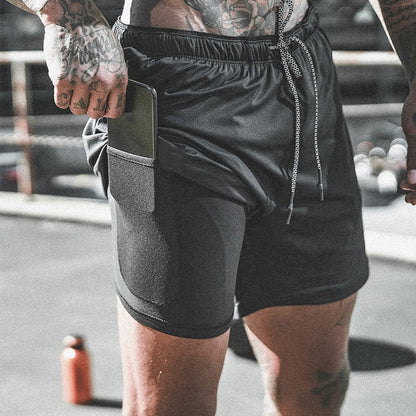 Men's 2 in 1 Running Shorts