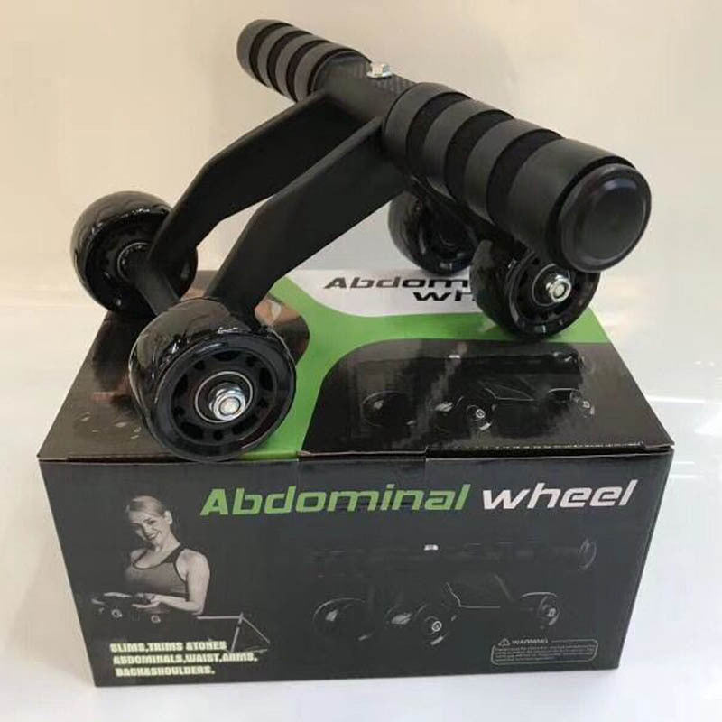 Foldable Abs Plastic Abdominal 4 Wheel Exercise Wheel