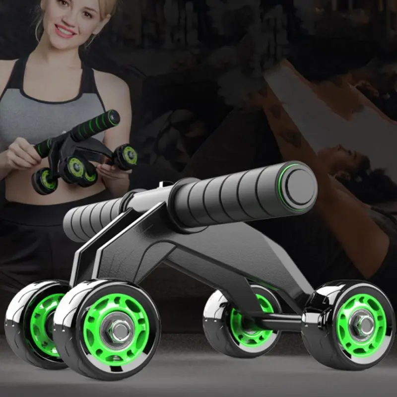 Foldable Abs Plastic Abdominal 4 Wheel Exercise Wheel