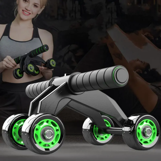 Foldable Abs Plastic Abdominal 4 Wheel Exercise Wheel