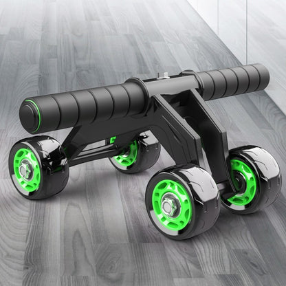 Foldable Abs Plastic Abdominal 4 Wheel Exercise Wheel