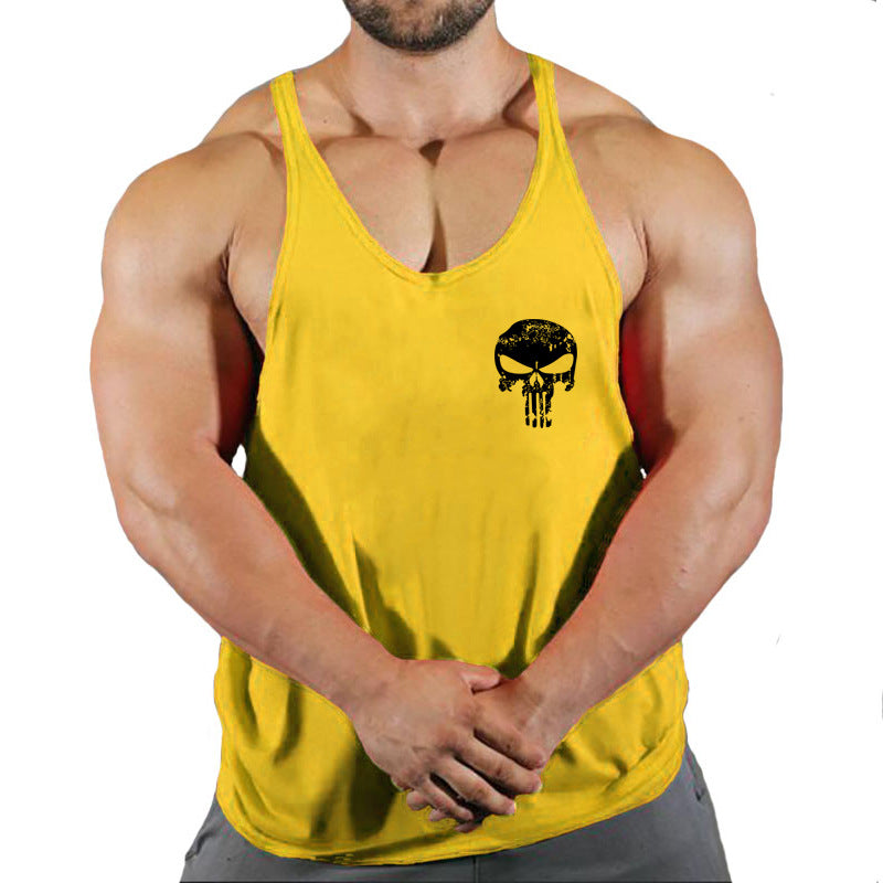 Fitness vest men's loose sleeveless T-shirt