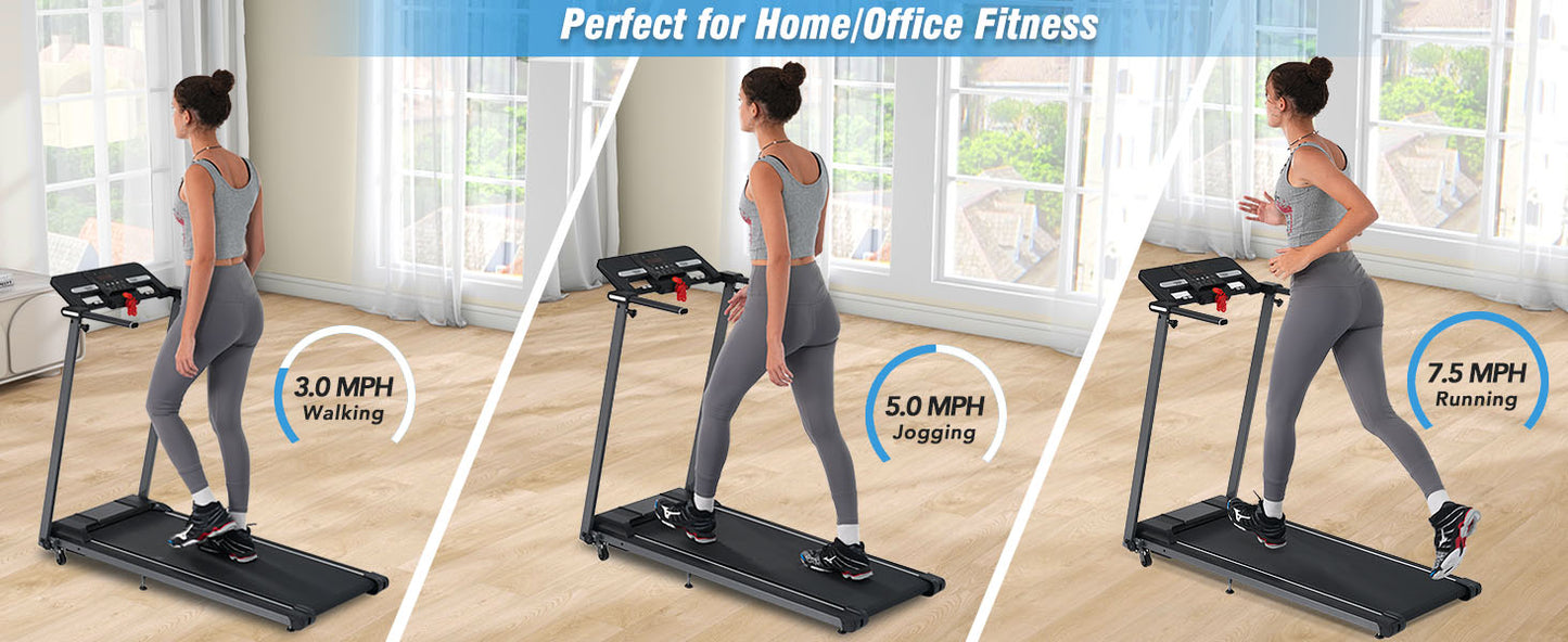Folding Treadmill with Incline Bluetooth Speaker