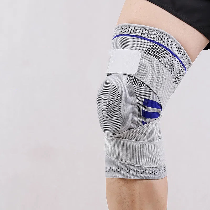Strap support sports knee pads