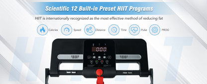 Folding Treadmill with Incline Bluetooth Speaker