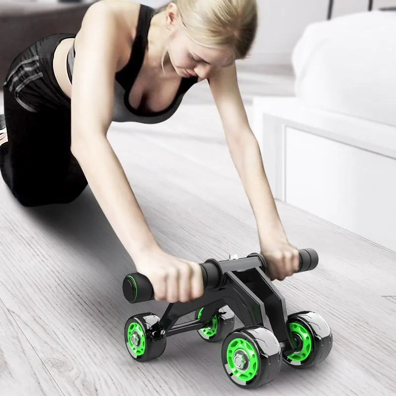 Foldable Abs Plastic Abdominal 4 Wheel Exercise Wheel