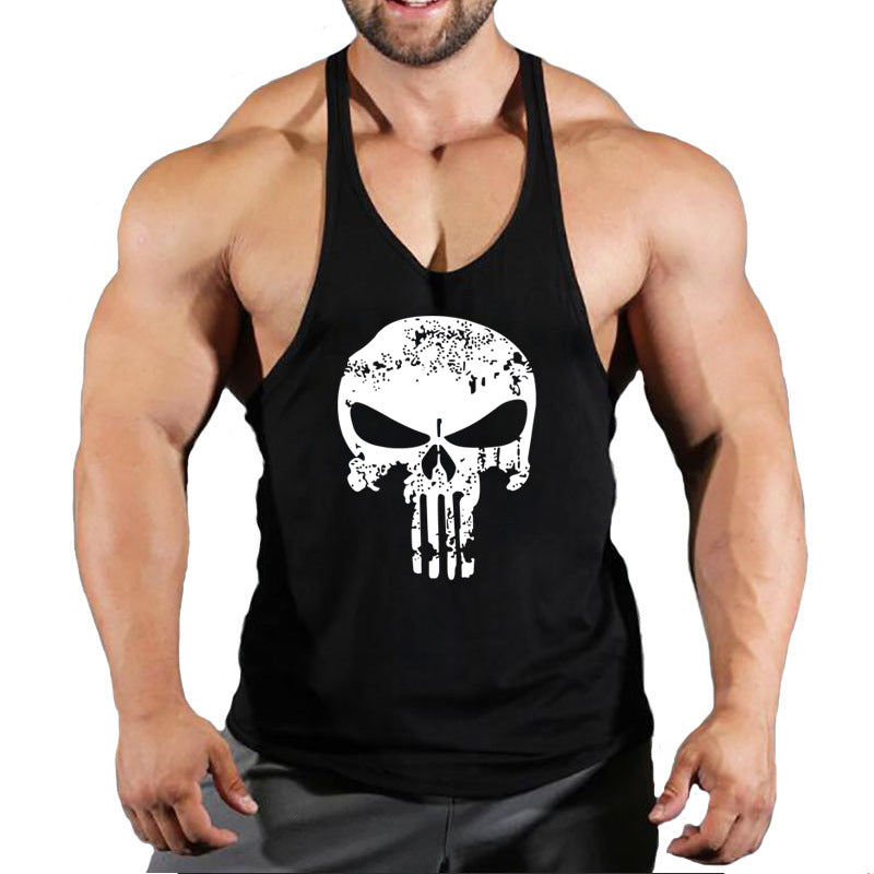 Fitness vest men's loose sleeveless T-shirt