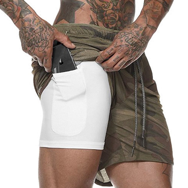 Men's 2 in 1 Running Shorts