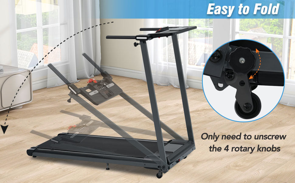 Folding Treadmill with Incline Bluetooth Speaker