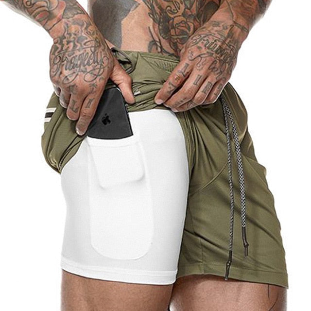 Men's 2 in 1 Running Shorts