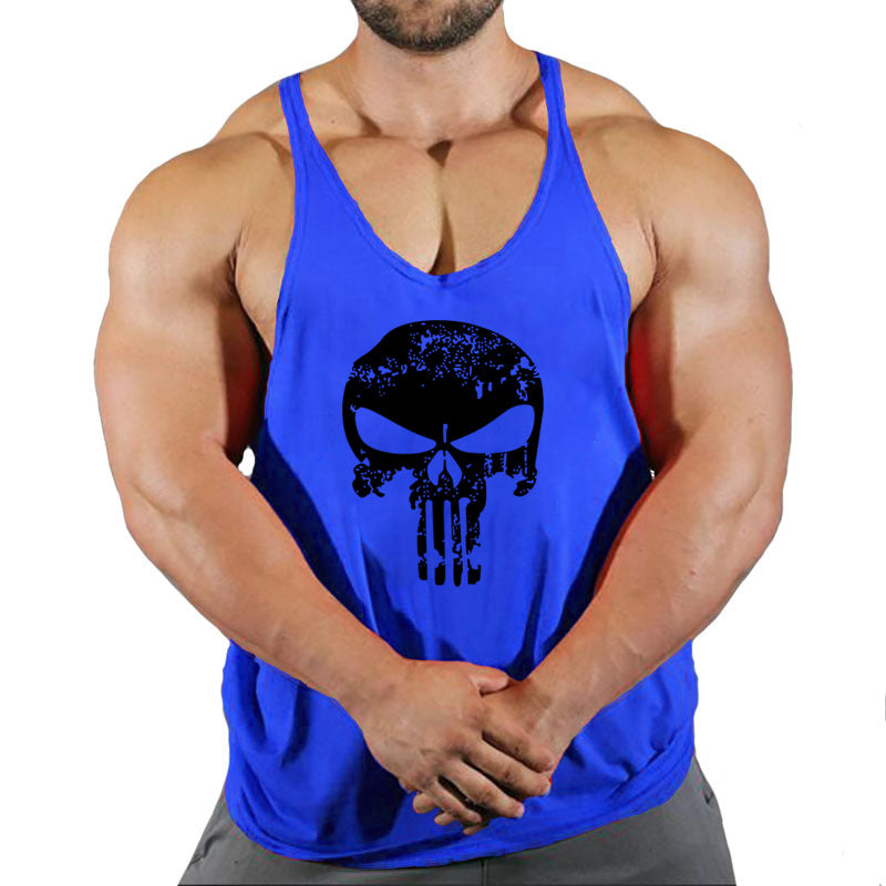 Fitness vest men's loose sleeveless T-shirt