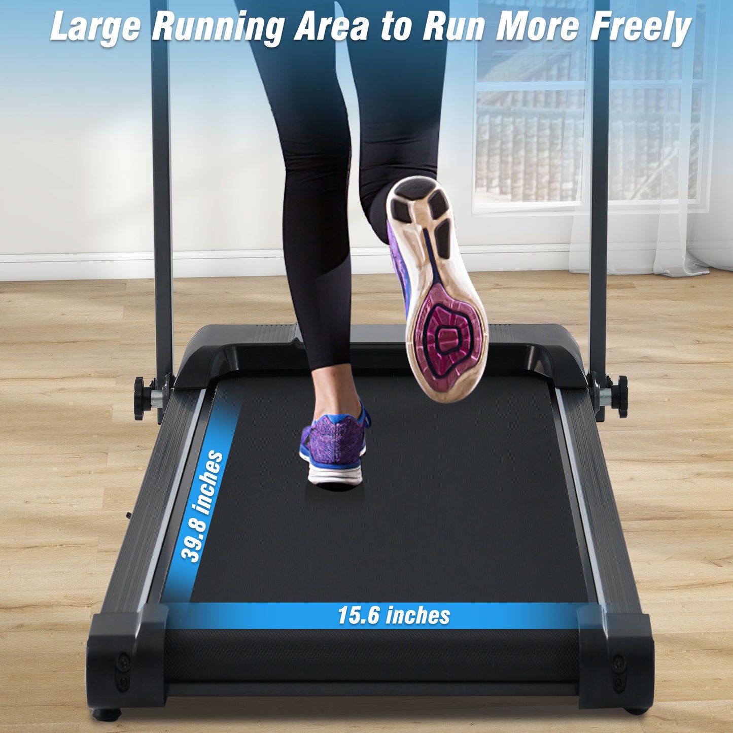 Folding Treadmill with Incline Bluetooth Speaker