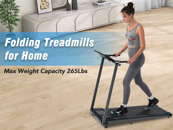 Folding Treadmill with Incline Bluetooth Speaker